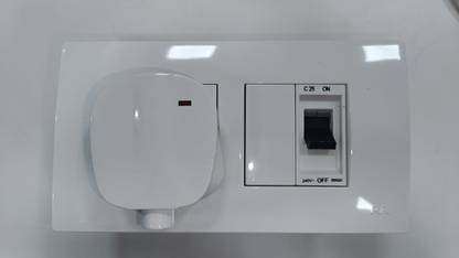 RR Kabel MCB Protected Socket with Plug Top RRM25ACBWP203 MCB