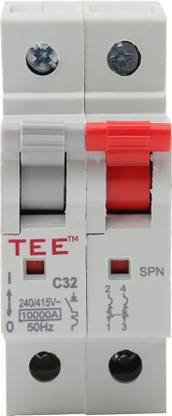 The Elite Electrotek Single With Pole Neutral 10A Miniature Circuit Breaker 240V TPN C Curve Heavy Duty Electrical Switch for Commercial & Home Use Compact & Durable ISI Marked MCB