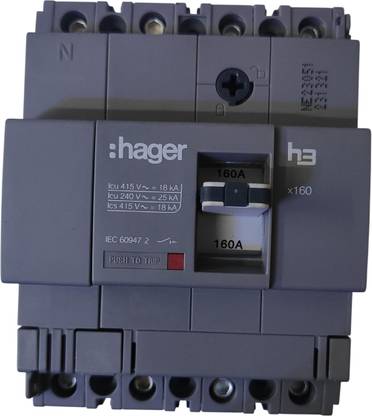 Hager 4 POLE 160A MCCB HDA161Z MCB