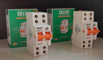 Selvo 63A Double Pole Changeover Switch Disconnector (PACK OF 2) GSELCOV13012E MCB