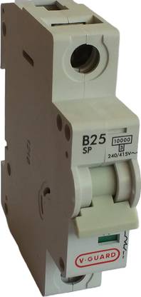 V-Guard 25 Ampere Single Pole B Curve MCB 25 A SP MCB