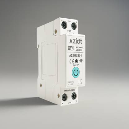 AZIOT 1P 63A WiFi Smart Breaker | Voice Control & Monitoring | SmartLife App AZSMCB01 MCB