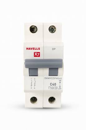 HAVELLS Double Pole Isolator Switch Disconnector 3Year Warranty X7 DP C40 40A MCB