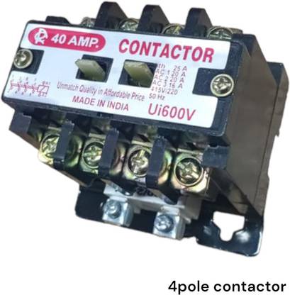 rc electric india 40A 4 pole 220V contactor BCH TYPE RC40A4P2 MCB