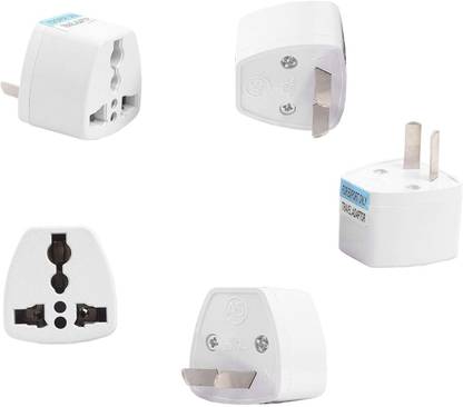 fdealz Flat Plug Adapter AU Cross Type to Multi-Plug Power Converter Adapter Power Plug
