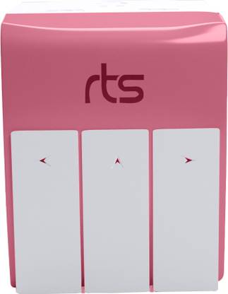 jihaan Adapter Multi-Plug with Individual Switch pink 3 pin Plug Adapter Universal Adapter Multi-Plug Individual (Multi) pink Three Pin Plug