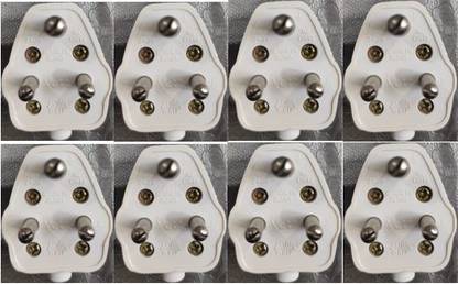 Veta 6 Amp 3 Pin Top (Pack of 8) Three Pin Plug