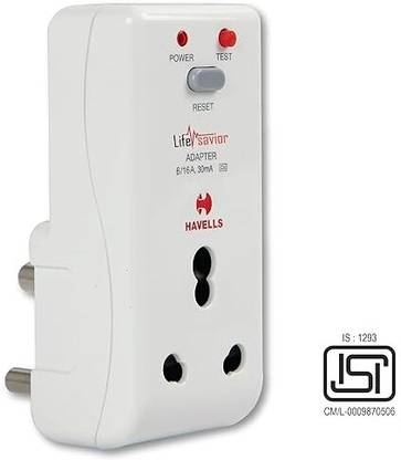 HAVELLS 16A 30mA PRCD Adaptor Power Plug