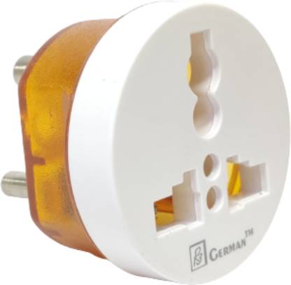 R3 GERMAN Multi Plug Adaptor 864 6Amps with Universal pin Input Heavy Duty for Home Office Multi Plug Adaptor Three Pin Plug