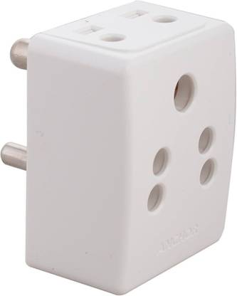 ANCHOR PENTA 3155 Multiplug 6A, White 3 Pin Deluxe (Pack of 4) Power Plug