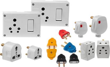GIRISH Switch_Socket_Conversion_Plug Three Pin Plug