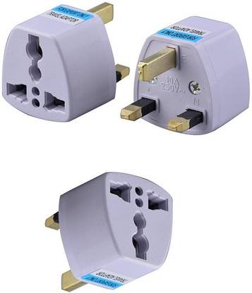 fdealz 3 Pieces of Universal Travel Plug Adapter Standard UK Travel Plug Adapter UK Travel Plug Adapter Grounded Portable Plug Adapter Type White Power Plug
