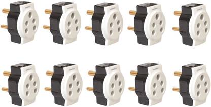 CANDLE 3 PIN MULTI PLUG/ADAPTER PACK OF 10pcs. THREE PIN HEAVY BRASS PIN MULTI PLUG-ADAPTER PACK OF 10pcs. Three Pin Plug