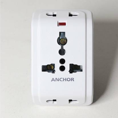 ANCHOR 6 Amp Multi Plug Adaptor 22841 (Pack of 3) Universal Socket Power Plug