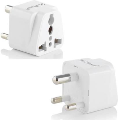 HI-PLASST India Travel Plug Adapter (Type D) USA to India Converter Plug US to India Plug Adapter works in Nepal, Maldives, Pakistan, India Power Adapter Three Pin Plug
