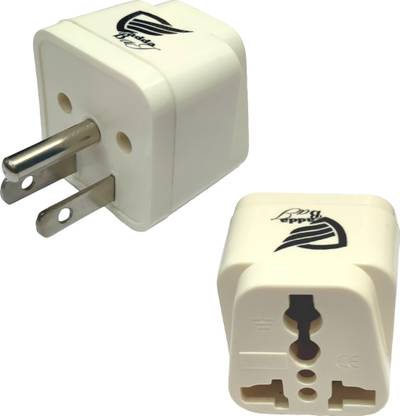 vadda bai Pack of 2 Conversion Plug Adapter for Convert India to USA, Japan, Canada Philippines Power Socket Convertor Three Pin Plug
