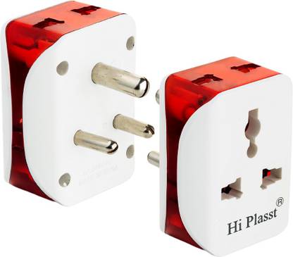 HI-PLASST (2pcs) 3 Pin Converter Travel Universal Multiplug, Worldwide Adapter Wall Plug for 2 Pin 3 Pin Socket Connector - 10A 240V Three Pin Plug