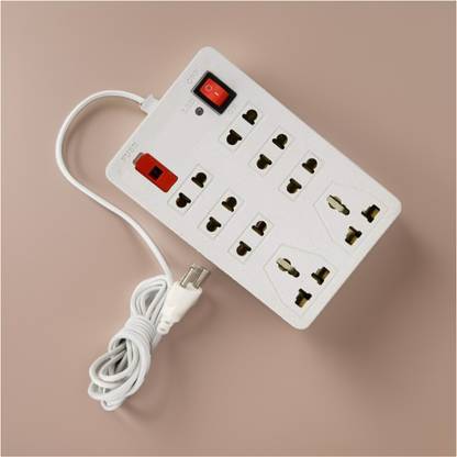 LifoDora Surge Protector 8 Socket Extension Boards(White,2.5m)BE137 Power Plug
