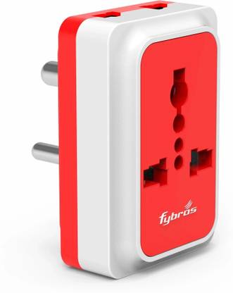 Fybros 8097 Sliq Universal Travel Adapter | 2 Year Warranty|Multi Plug Socket with Indicator Three Pin Plug