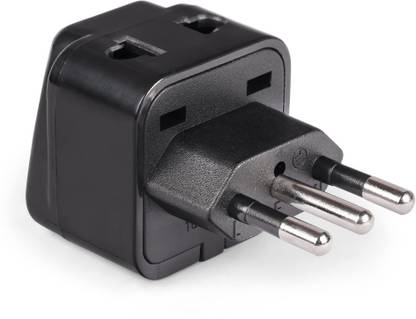 OREI India to Italy Type L - 2 in 1 India to Italy, Libya, Chile Type L Travel Adapter Plug - 2 in 1 Three Pin Plug