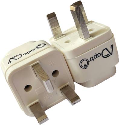 Adaptro Universal UK Type G Flat Pin Travel Adaptor for Dubai, England, Hong Kong, Ireland, Scotland, Malaysia Power Socket, Perfect for Laptop, Mobile, Camera Three Pin Plug