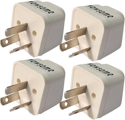 WOWSOME 4 Pcs. Travel Conversion Plug Adapter India to Australia, China, New Zealand (Type I) 10A 250V Australia Converter Plug Three Pin Plug
