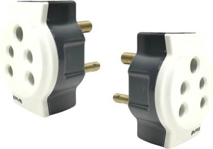 b'five Adaptor Connector 2 Pin,5 Pin A/C Surge Extension Spark Plug Socket B-229_16 5 Pin 3way Multi Plug Converter plug Universal Travel Adaptor Pin Plug Socket Three Pin Plug
