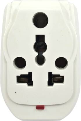 Sanhan 6 to 16 Amp 3Pin Universal Multiplug Socket Three Pin Plug (White) Three Pin Plug