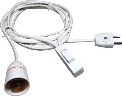 Netbuy B22 Bulb Holder Extension Cable (2 meter) For Lamp Hanging With on/off Switch & Two Pin Plug