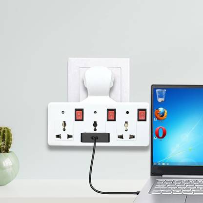Buy From Best Multiplug with Fast Charging USB Ports, Individual Switches & Led Indicators (Three Pin Plug) 12 A Three Pin Socket