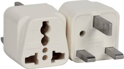 NEXT GEEK 2 Pack Travel Adapter Type G for UK, UAE, Saudi, Singapore. CE, Rohs Compliant Three Pin Plug