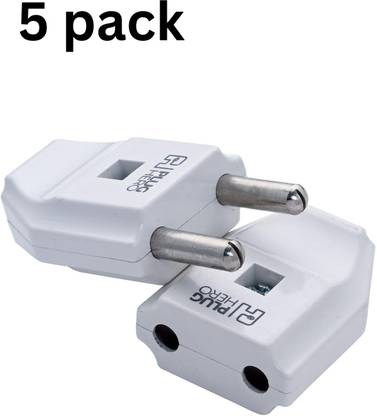 PLUG HERO 2 Pin Male Female Plug 6A 240V- 5pcs Suitable for Fan Table, Mixers Two Pin Plug