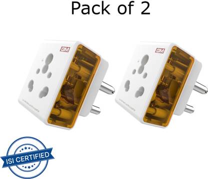 GM 3050 16A 3-Pin Multi Plug Adapter Three Pin Plug