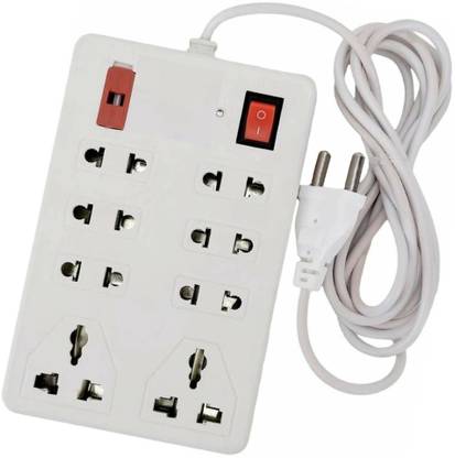 TOOLART 8 Sockets 1 Switches extension board (Cord Length:-2.5M) ev52 8 A Two Pin Socket