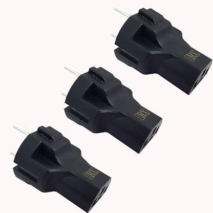MX European Schuko CEE7/7 Male Plug to IEC320 C13 Connectr Adapter (Pack of 3) 10 A Three Pin Socket