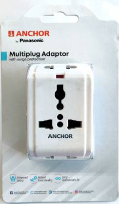 Anchor By Panasonic MultiPlug Adaptor surge Proctection 6 A Three Pin Socket