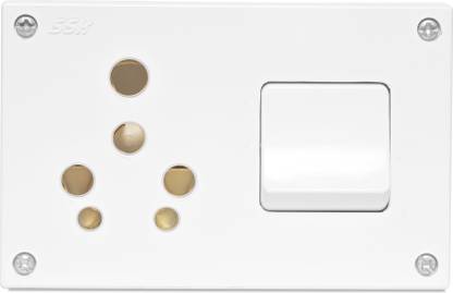Dkr AGENCY 16 Amp Combined Switch Socket Board | Modular | Durable | Multipurpose Use 10  Socket Extension Boards