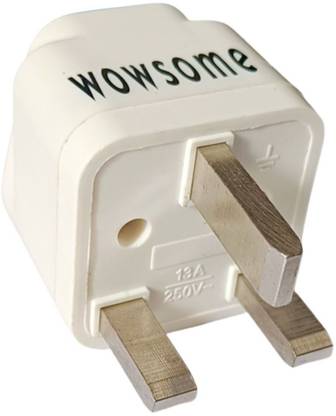 WOWSOME Plug Socket Or Travel Power Plug Adapter 13 A Three Pin Socket