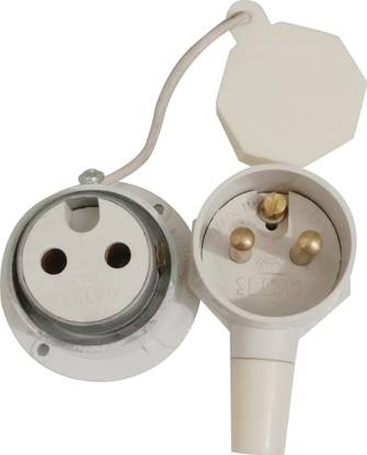 Selvo 20A Metal Clad Protected Two Pin Industrial Plug and 20 A Two Pin Socket 20 A Two Pin Socket