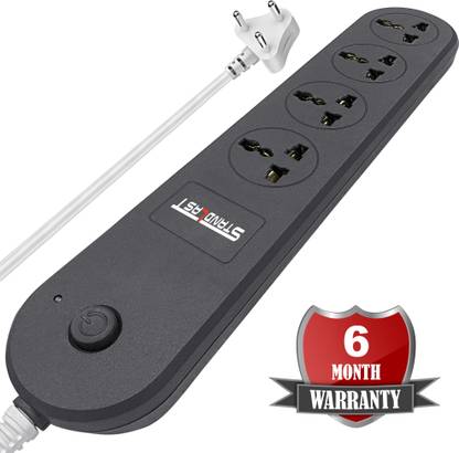 STANDLAST Extension Cord-10 Amp, 220-240 Volts Spike Guard Power Strip 4 Universal Socket 10 A Three Pin Socket