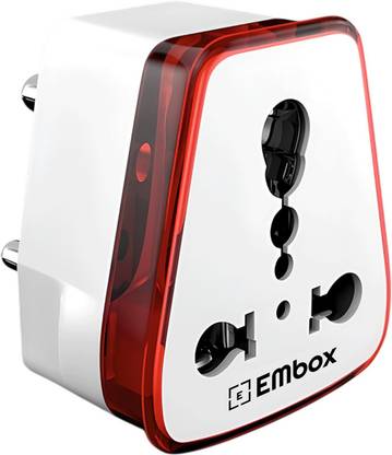 EMBox 6 to 16 amp Converter Plug Useful for 16a Extension Board, A/C,Refrigrator 12.5 A Three Pin Socket