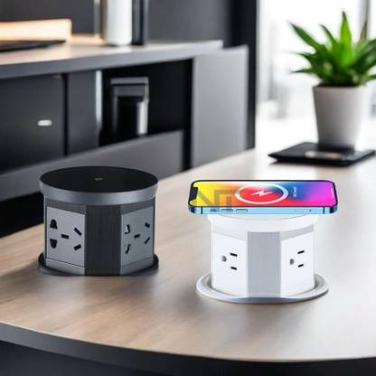 audiovan Pop Up socket Pneumatic Countertop, 3 Power+ USB type A+C charge+ 18 watt 24 A Three Pin Socket