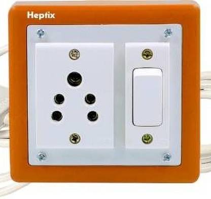 Shiv trading Extension Board with 1 switch and 1 socket 2m cord 2 A Five Pin Socket