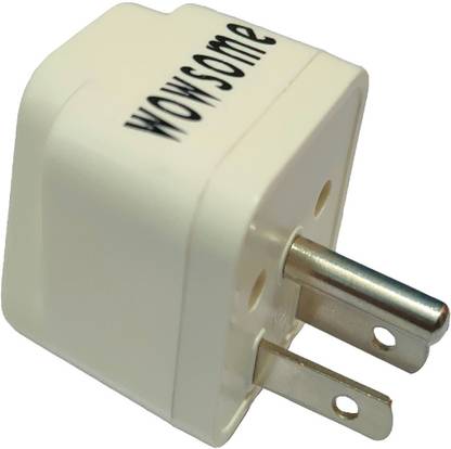 WOWSOME USA Plug Adapter Converts 3 pin British Plug to 3 Prong Grounded USA amp 10 A Three Pin Socket