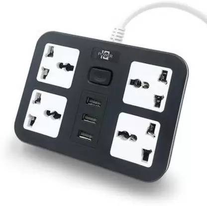 IntenseCore Universal Power Socket (3-USB & 4 -Power Socket) 2.1 A Four Pin Socket