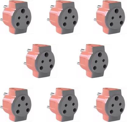 Dev Multipurpose Electric Board Adapter Socket (Pack of 8) 12 A Five Pin Socket