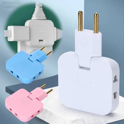 Tnglov 2 Pin Multiplug Adapter with Universal Socket | Foldable Multiplug Socket 2500 A Two Pin Socket