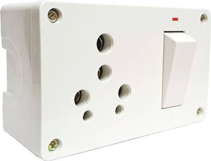 CONA Deluxe Universal Switch Socket Box with Indicator 16 A Five Pin Socket