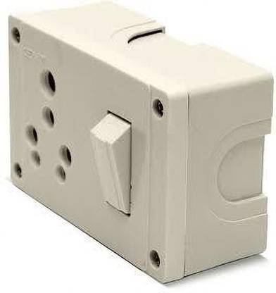 mandeetri COMBINED POWER BOX WITH SWITCH SOCKET (16 AMP) 16 A Five Pin Socket