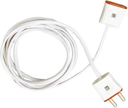HI-PLASST 2-Pin Flexible Male-Female Socket,Flat Wire,Extension Cord for Multipurpose Use,Festive Decorations,Diwali,Christmas,etc (10mtr) 6 A Two Pin Socket